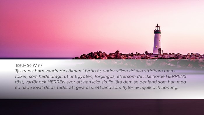 Josua 5:6 SV1917 Bible Verse Image