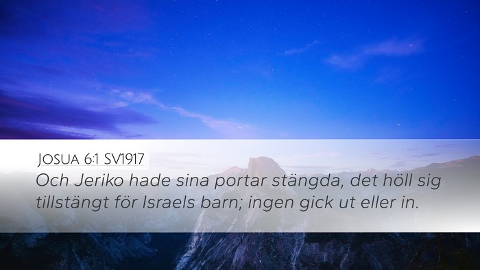 Josua 6:1 SV1917 Bible Verse Image