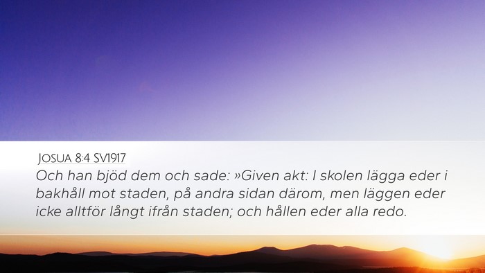 Josua 8:4 SV1917 Bible Verse Image