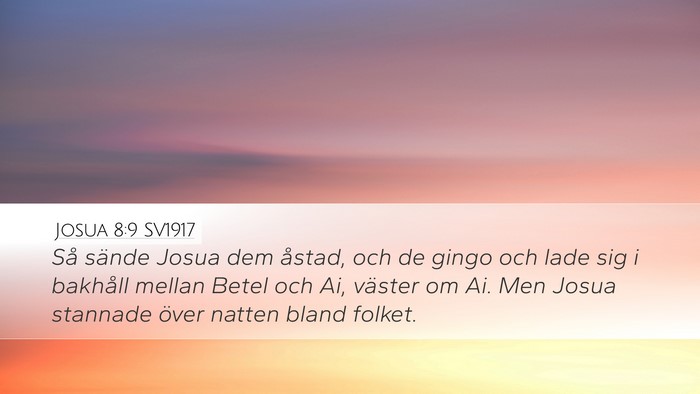 Josua 8:9 SV1917 Bible Verse Image
