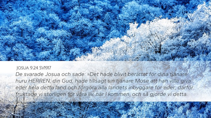 Josua 9:24 SV1917 Bible Verse Image