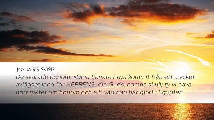 Josua 9:9 SV1917 Bible Verse Image