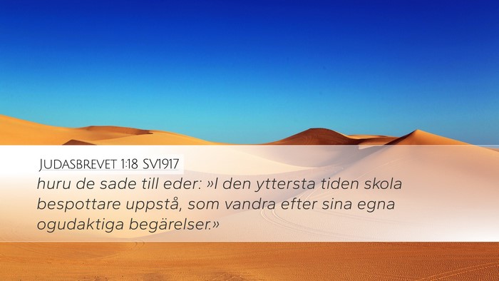 Judasbrevet 1:18 SV1917 Bible Verse Image