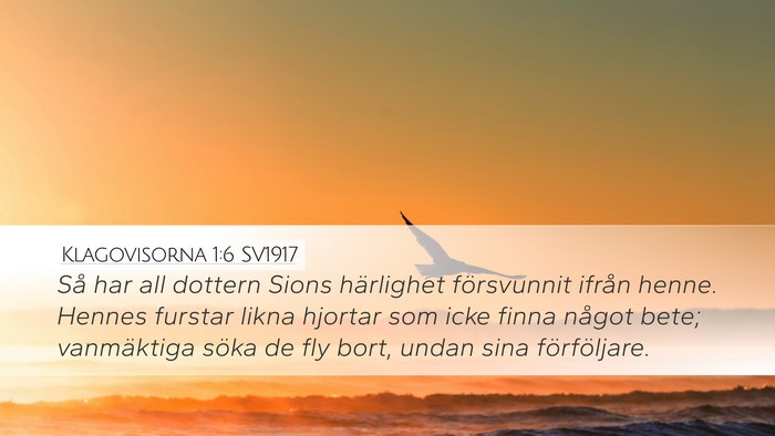 Klagovisorna 1:6 SV1917 Desktop Wallpaper - Så har all dottern Sions härlighet försvunnit - Desktop Bible Verse Wallpaper