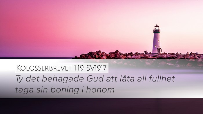 Kolosserbrevet 1:19 SV1917 Bible Verse Image