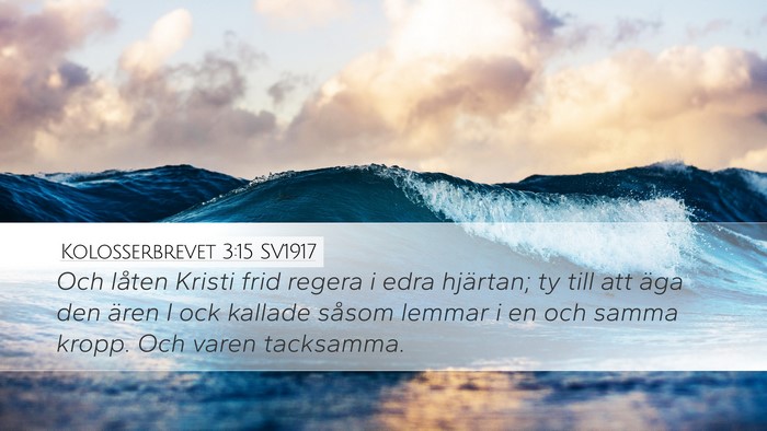 Kolosserbrevet 3:15 SV1917 Bible Verse Image