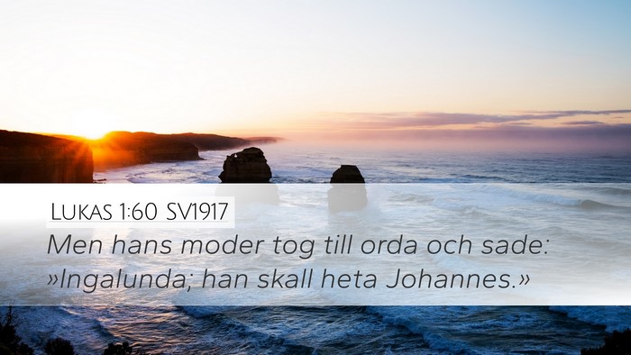 Lukas 1:60 SV1917 Bible Verse Image