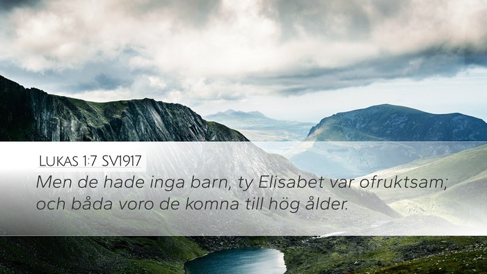 Lukas 1:7 SV1917 Bible Verse Image
