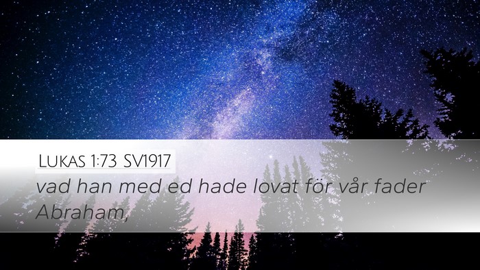 Lukas 1:73 SV1917 Desktop Wallpaper - vad han med ed hade lovat för vår fader - Desktop Bible Verse Wallpaper