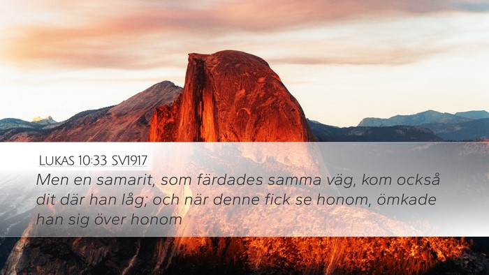 Lukas 10:33 SV1917 Bible Verse Image