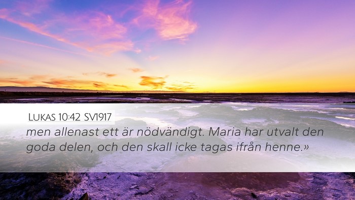 Lukas 10:42 SV1917 Bible Verse Image