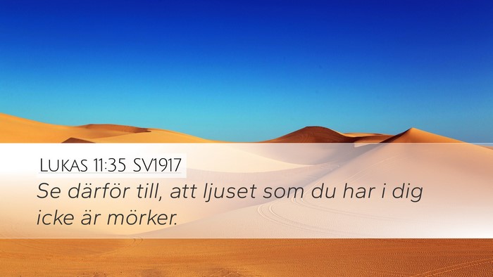 Lukas 11:35 SV1917 Bible Verse Image