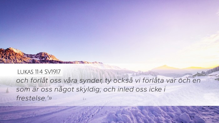 Lukas 11:4 SV1917 Bible Verse Image
