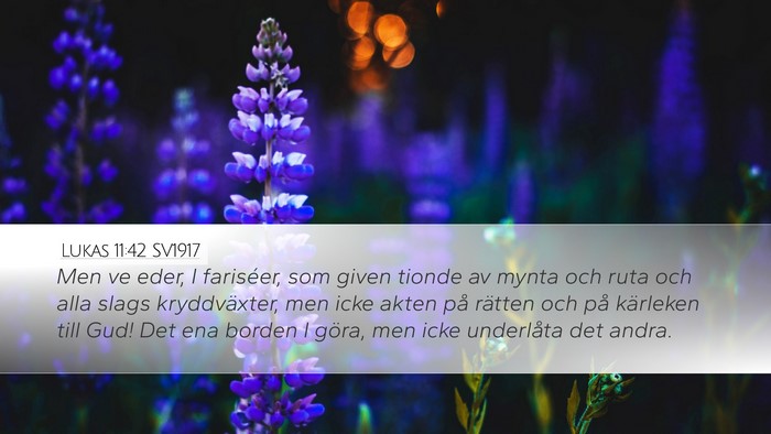 Lukas 11:42 SV1917 Bible Verse Image