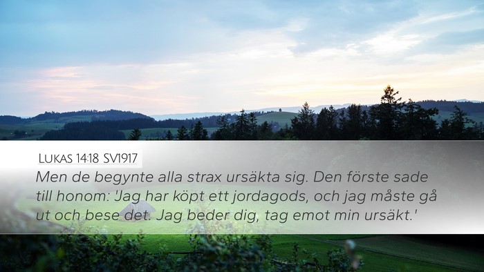 Lukas 14:18 SV1917 Bible Verse Image