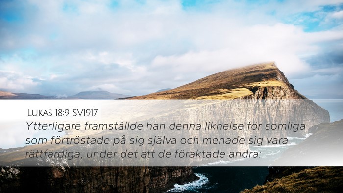 Lukas 18:9 SV1917 Bible Verse Image