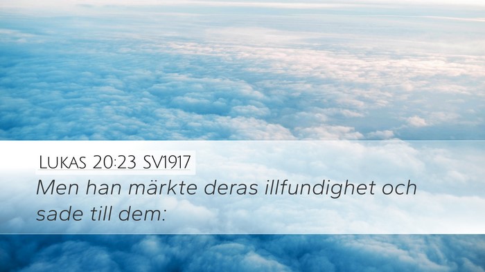 Lukas 20:23 SV1917 Bible Verse Image
