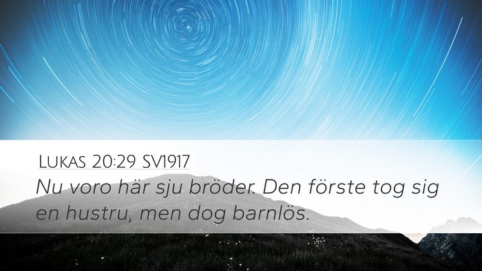 Lukas 20:29 SV1917 Bible Verse Image