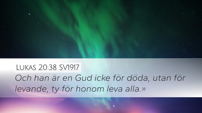 Lukas 20:38 SV1917 Bible Verse Image