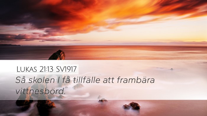 Lukas 21:13 SV1917 Bible Verse Image