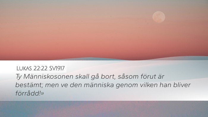 Lukas 22:22 SV1917 Bible Verse Image