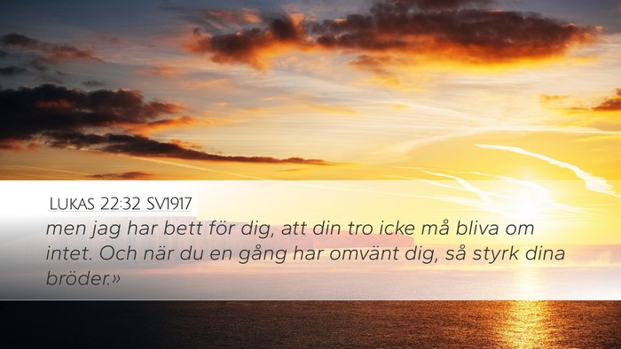 Lukas 22:32 SV1917 Bible Verse Image
