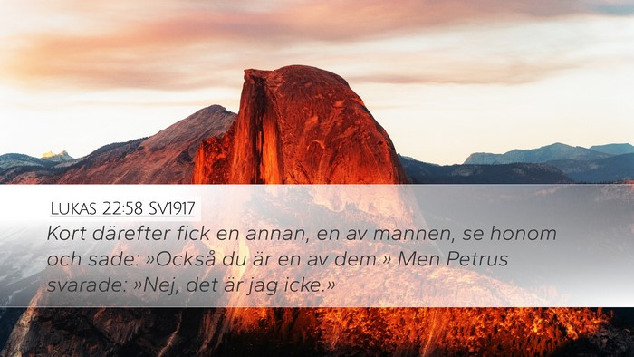 Lukas 22:58 SV1917 Bible Verse Image