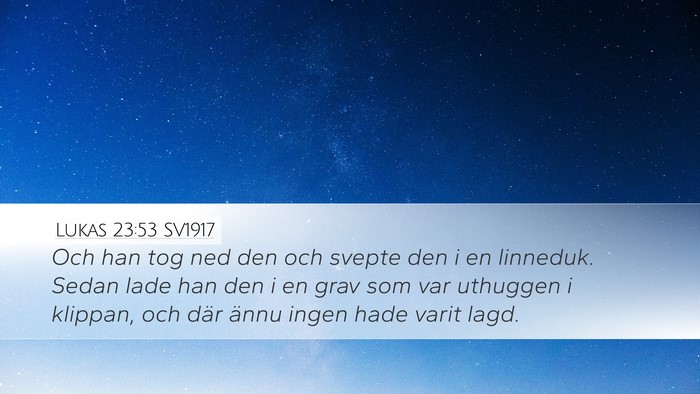 Lukas 23:53 SV1917 Bible Verse Image