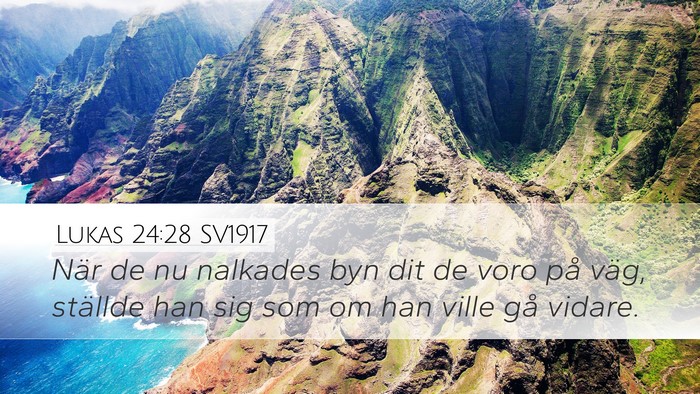 Lukas 24:28 SV1917 Bible Verse Image