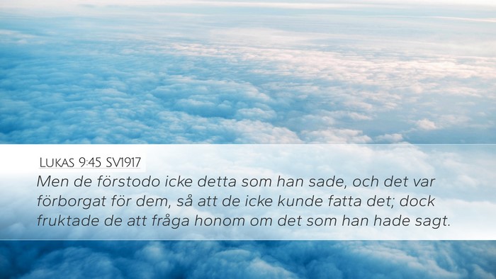 Lukas 9:45 SV1917 Bible Verse Image