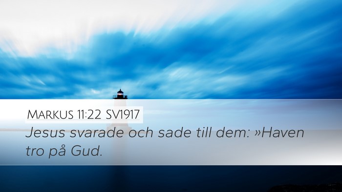 Markus 11:22 SV1917 Bible Verse Image