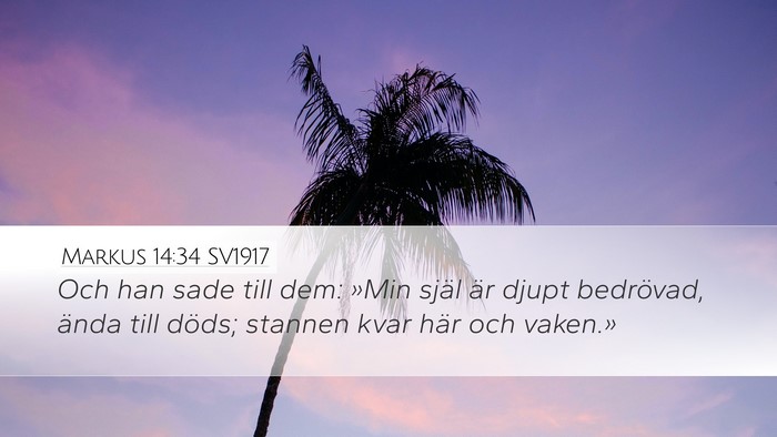 Markus 14:34 SV1917 Bible Verse Image