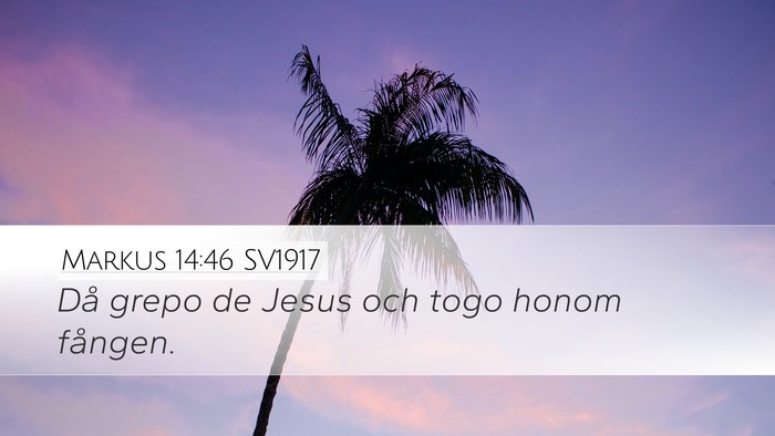 Markus 14:46 SV1917 Bible Verse Image