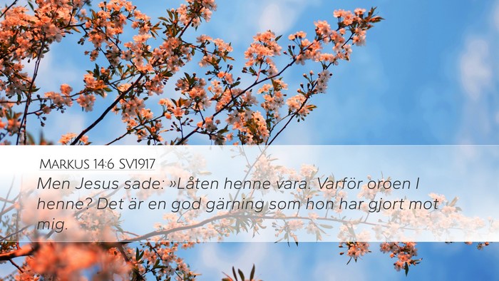 Markus 14:6 SV1917 Bible Verse Image