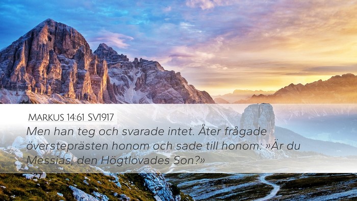 Markus 14:61 SV1917 Bible Verse Image