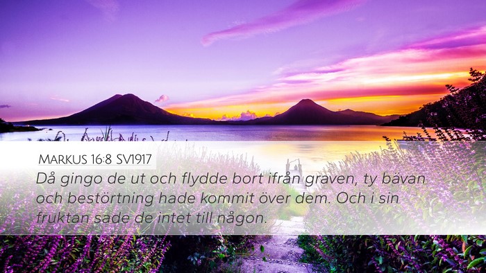 Markus 16:8 SV1917 Bible Verse Image