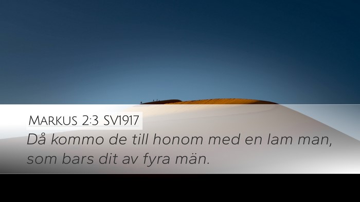 Markus 2:3 SV1917 Bible Verse Image