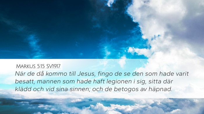 Markus 5:15 SV1917 Bible Verse Image