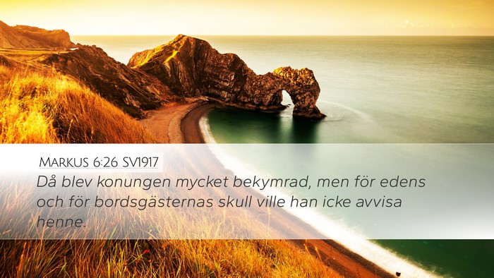 Markus 6:26 SV1917 Bible Verse Image