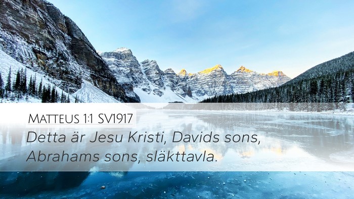 Matteus 1:1 SV1917 Bible Verse Image