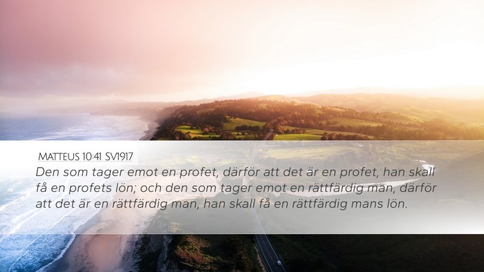Matteus 10:41 SV1917 Bible Verse Image