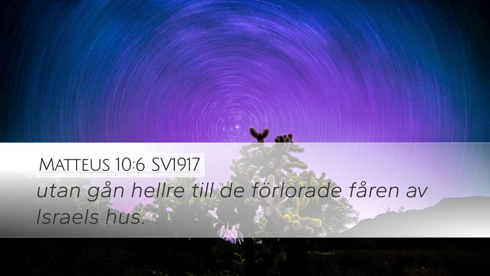 Matteus 10:6 SV1917 Bible Verse Image