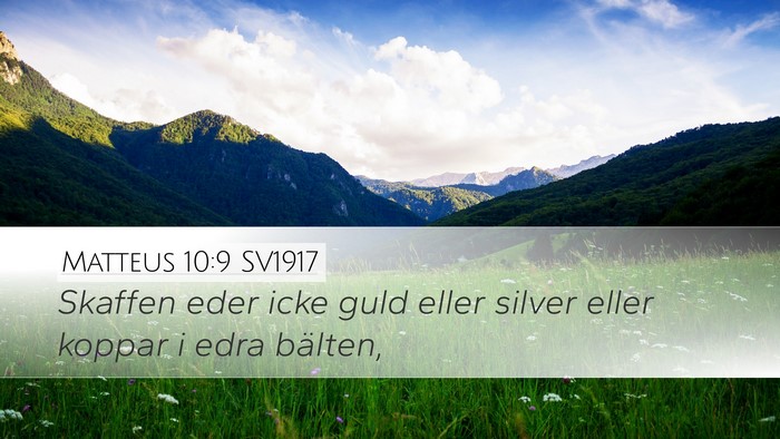 Matteus 10:9 SV1917 Bible Verse Image