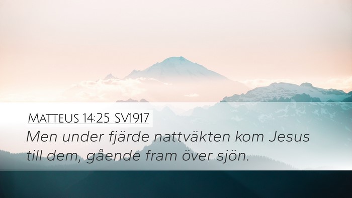 Matteus 14:25 SV1917 Bible Verse Image