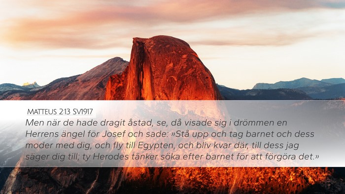 Matteus 2:13 SV1917 Bible Verse Image