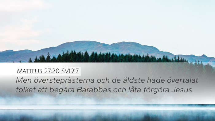 Matteus 27:20 SV1917 Bible Verse Image