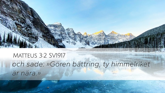Matteus 3:2 SV1917 Bible Verse Image