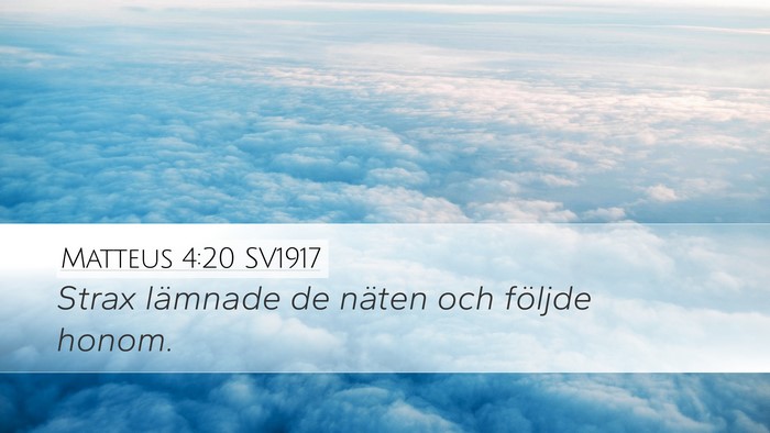 Matteus 4:20 SV1917 Bible Verse Image