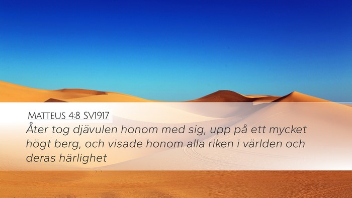 Matteus 4:8 SV1917 Bible Verse Image