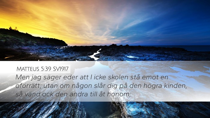 Matteus 5:39 SV1917 Bible Verse Image